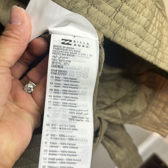 Billabong Piece Out Jacket Sage - Picture 5 of 10